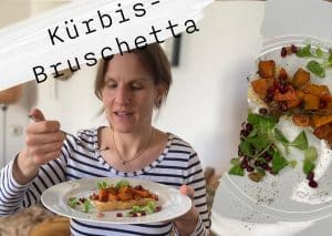 Kürbis-Bruschetta mit Granatapfel-Salsa